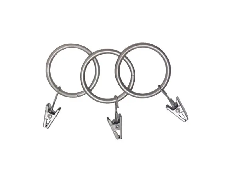 Pewter Clip Ring 1 In. L X 1 1/4 In. L - 14 Pack