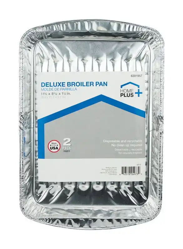 Durable Foil 8-1/2 In. W X 11-3/4 In. L Broiler Pan Silver 2 Pk