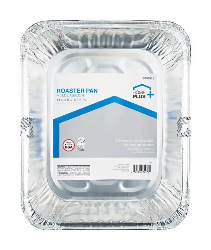 Durable Foil 9-1/4 In. W X 11-3/4 In. L Roaster Pan Silver 2 Pk