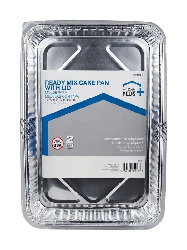Durable Foil 8-1/8 In. W X 12-1/4 In. L Cake Pan Silver 2 Pk