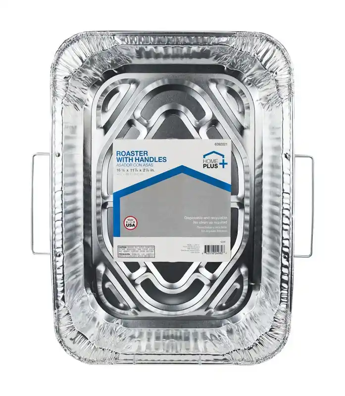 Durable Foil 11-7/8 In. W X 16-5/8 In. L Roaster With Handles Silver 1 Pc