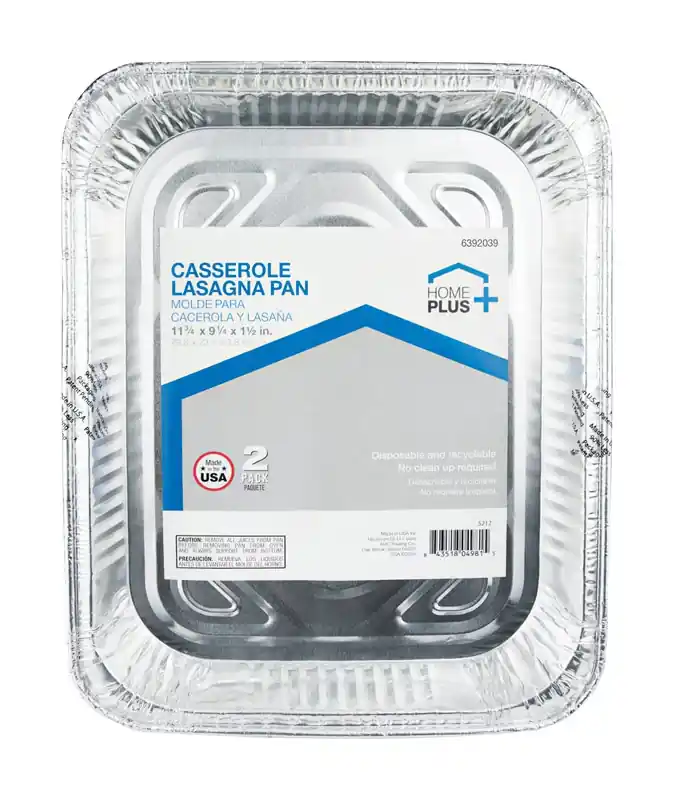 Durable Foil 9-1/4 In. W X 11-3/4 In. L Casserole Lasagna Pan Silver 2 Pc