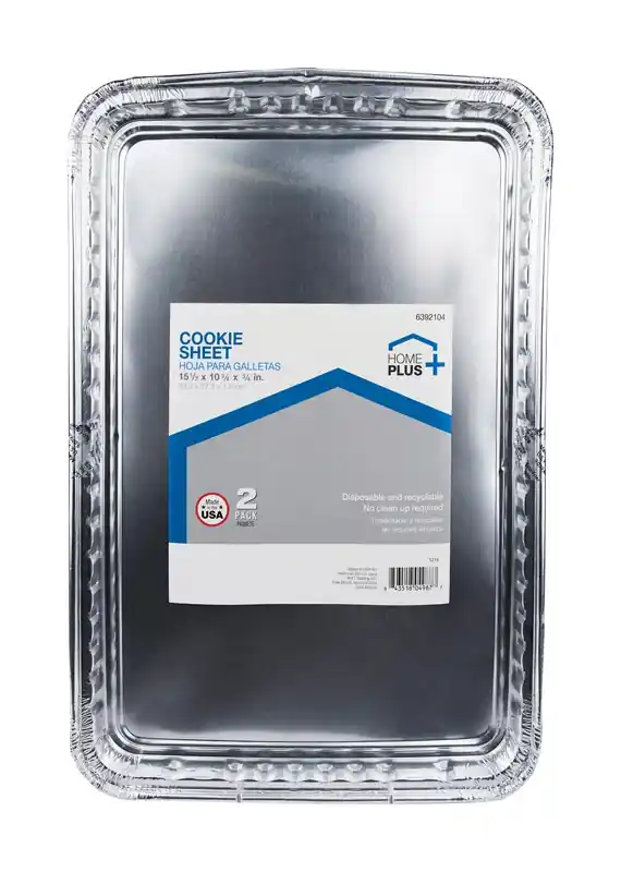 Durable Foil 10-3/4 In. W X 15-1/2 In. L Cookie Sheet Silver 2 Pk