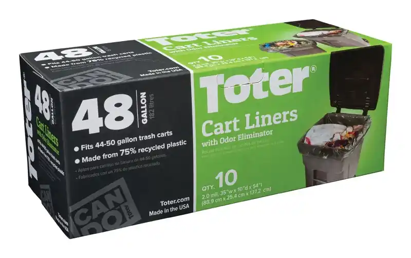 48 Gal Cart Liner Quick Tie 10 Pk