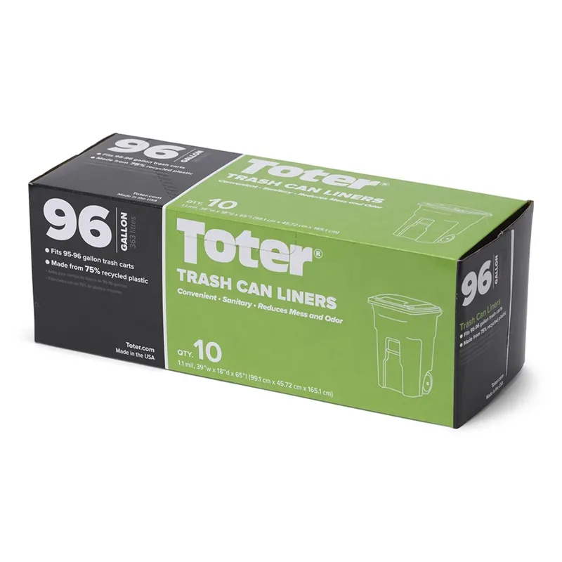 96 Gal Cart Liner Quick Tie 10 Pk