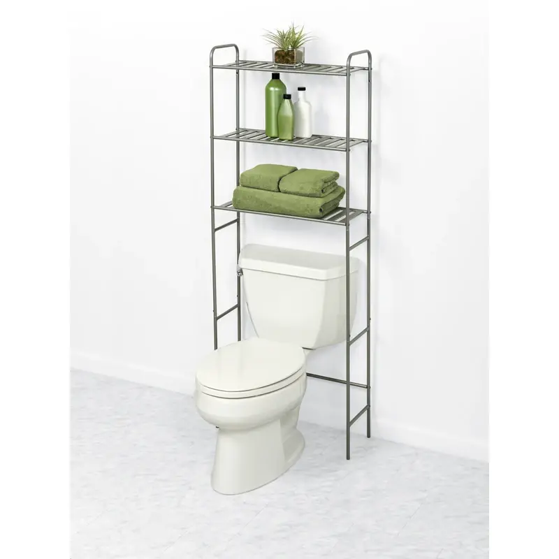 60.2 In. H X 22.8 In. W X 8-1/2 In. D Silver Metal Spacesaver Shelf
