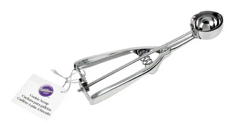 Silver Stainless Steel Cookie Scoop 0.66 Oz