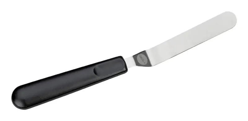 Black/silver Metal/plastic Angled Spatula