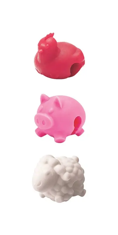 Red/pink/white Silicone Pot Lid Lifters
