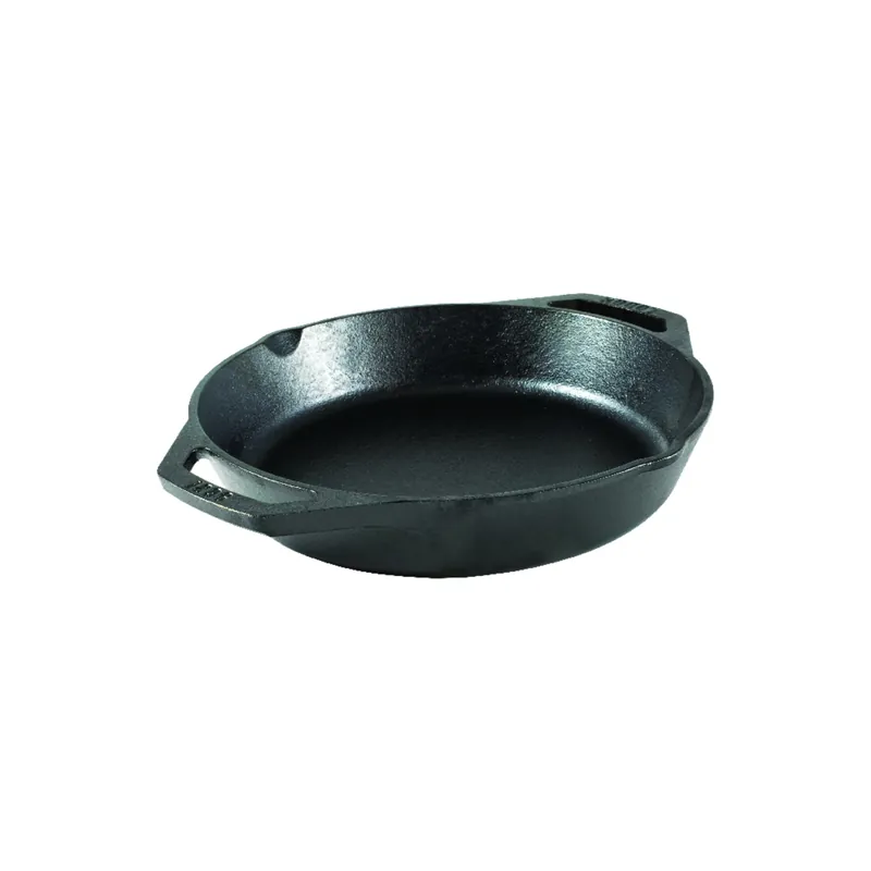 Cast Iron Pan, Dual Handle, Seasoned, Black, 10.25-in.