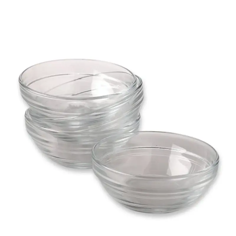 Clear Glass Prep Bowl Set 4 Oz
