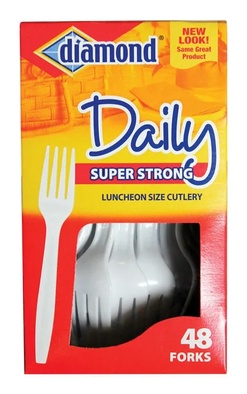 Heavy-duty White Plastic Forks – 48‑piece Disposable Set