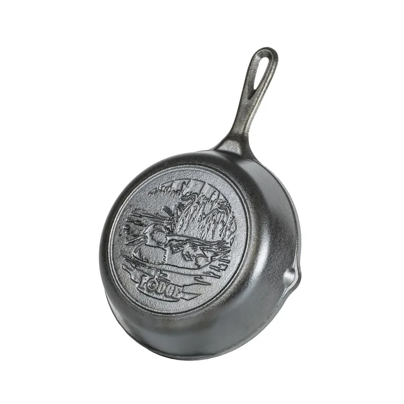 Wildlife Series Mallard Cast Iron Skillet 8 In. Black - Model L5skwldk