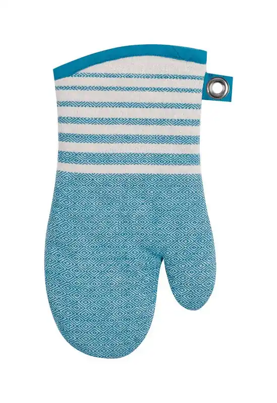 Teal Cotton Oven Mitt