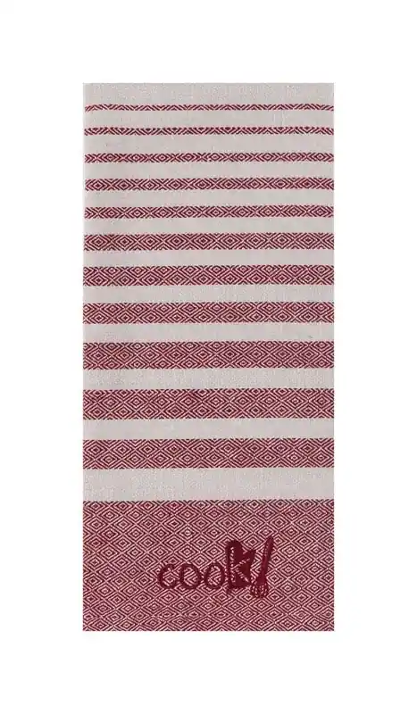 Cooks Kitchen Marsala Cotton Embroidered Tea Towel 1 Pk