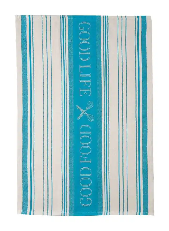 Cooks Kitchen Teal Cotton Tea Towel 1 Pk