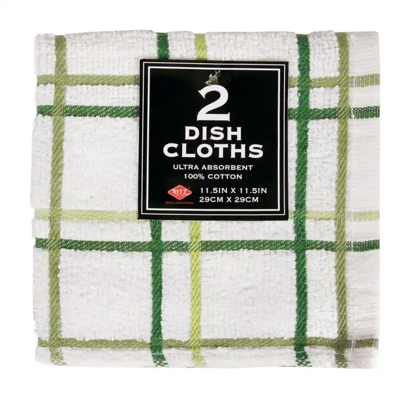 Cactus Cotton Check Dish Cloth 2 Pk