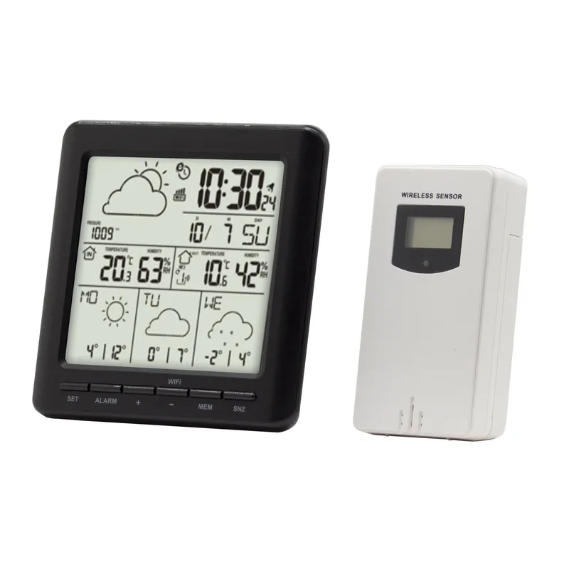 Wifi Weather Forecaster Model 1743 With Indoor/outdoor Sensors And Alarm Clock