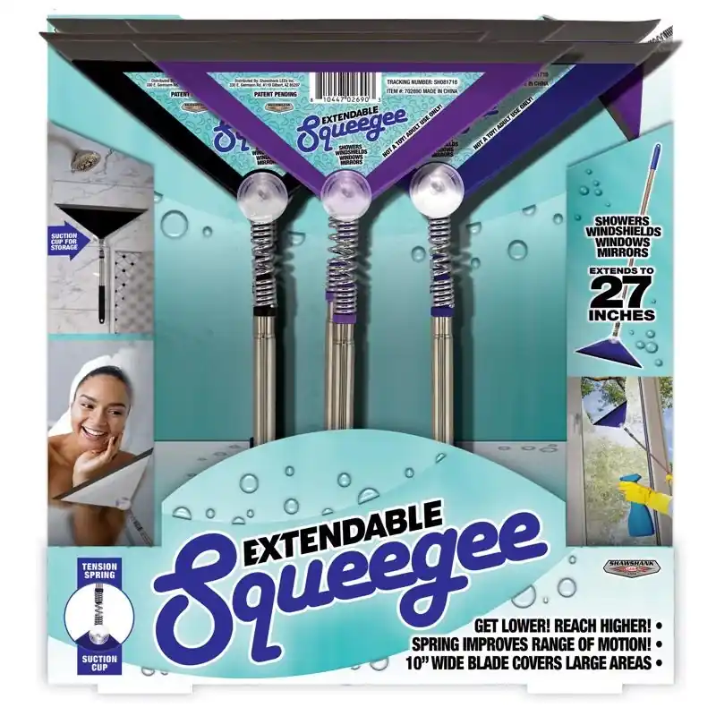 10 In. Stainless Steel Squeegee With Telescoping Handle
