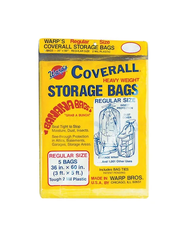Warp Banana Bags Cb-36 Heavy‑duty Yellow Plastic Storage Bag – 36×60 In, 2 mil