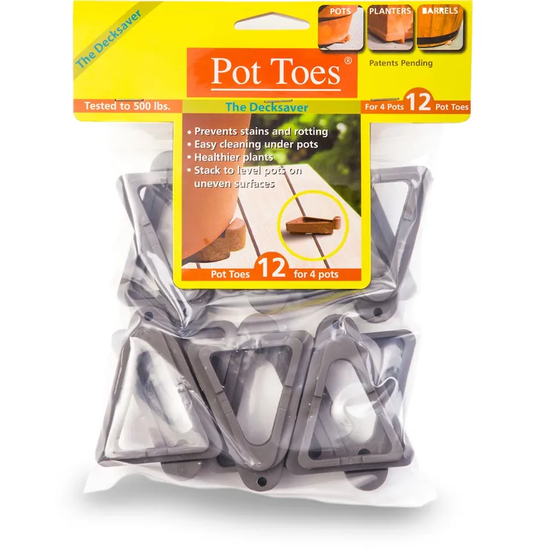 0.5 In. H Gray Plastic Pot Toes