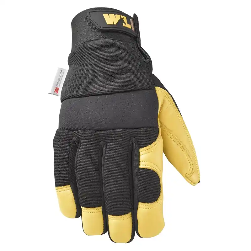 Men‘s Saddletan Grain Winter Work Gloves Black/yellow Medium 1 Pair