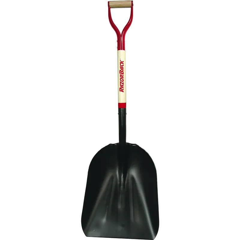 44.5 In. Steel Scoop Shovel With Wood D-handle And 12 Blade