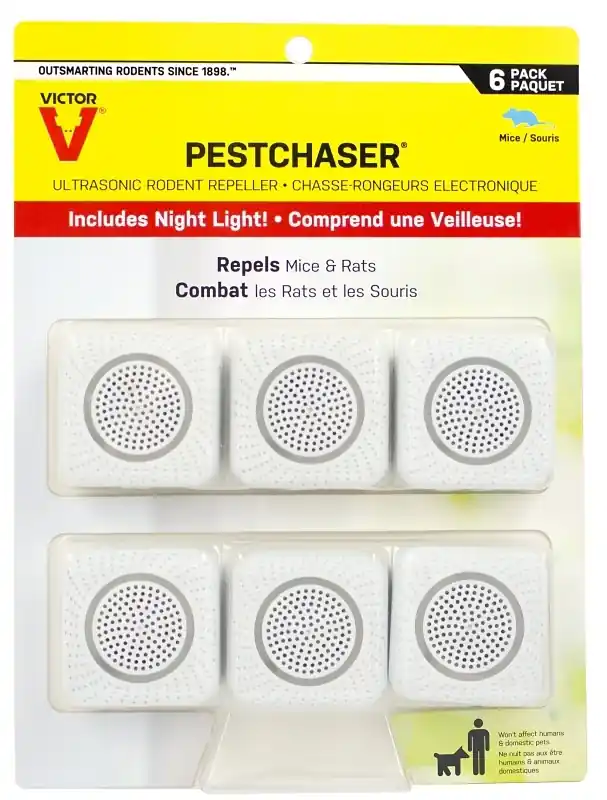Pestchaser Plug-in Electronic Pest Repeller For Rodents 6 Pk