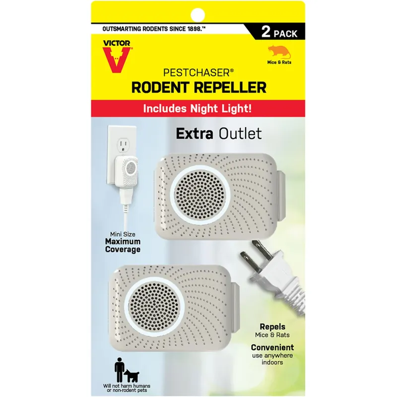 Pestchaser Plug-in Electronic Pest Repeller For Rodents 2 Pk