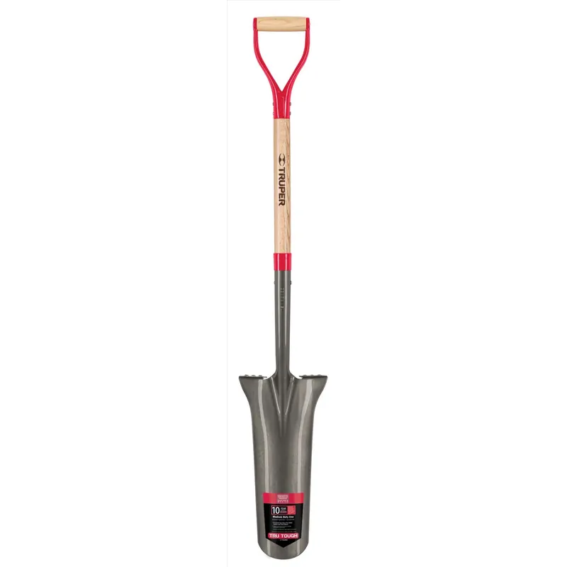 Tru Tough 30 In. Wood D-handle Round Point Drain Spade With Steel Blade