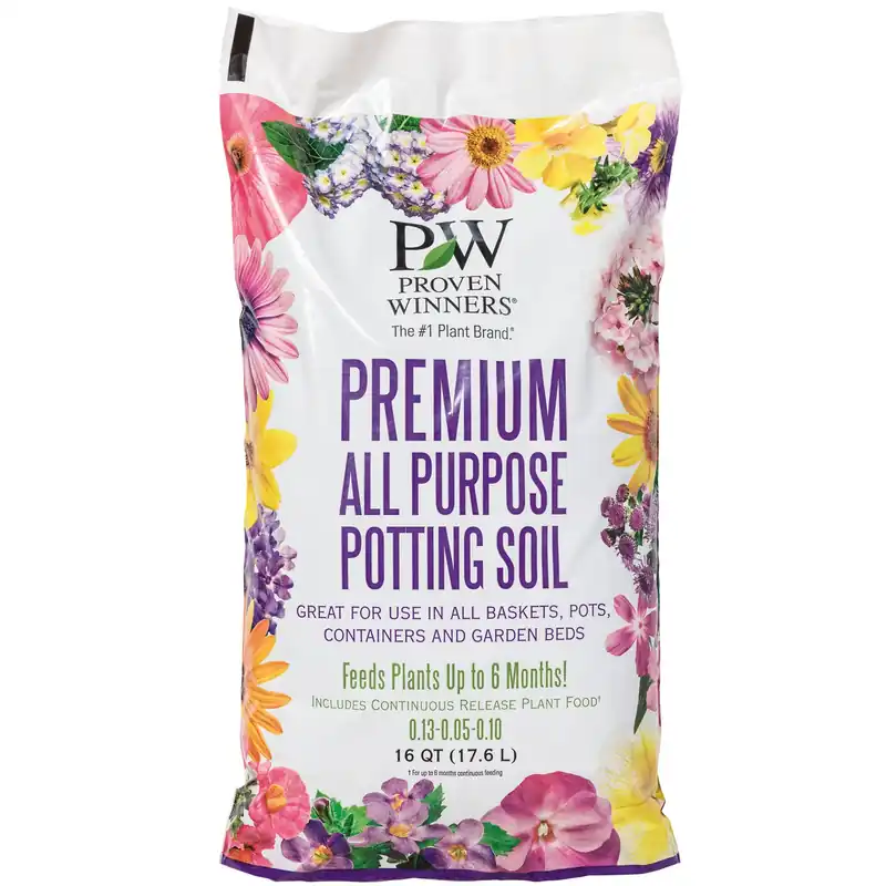 Premium All Purpose Potting Soil 16 Quart Bag - Ideal For All Plants