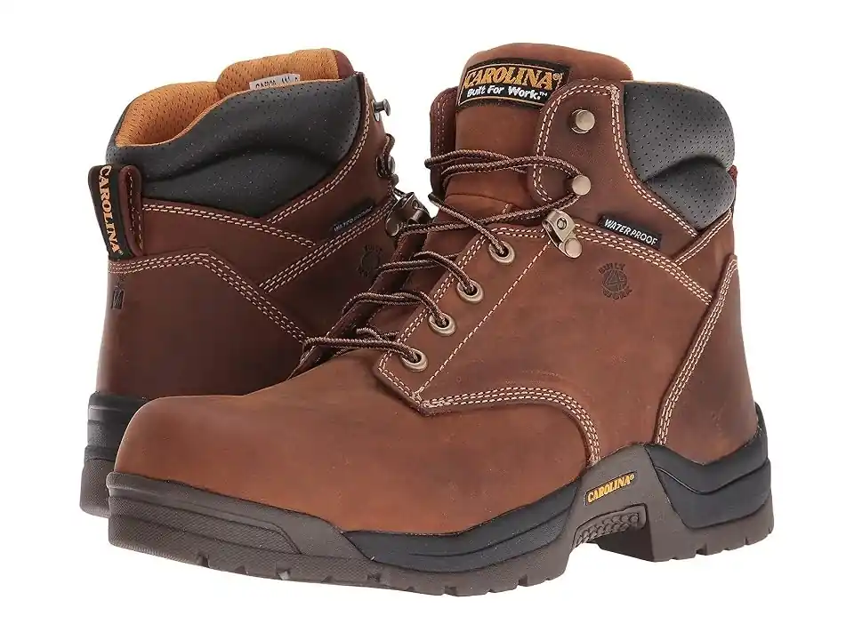 Carolina Men‘s Waterproof Broad Toe Work Boot Ca5020 Soft Toe Copper Crazyhorse