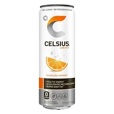 Sparkling Orange Energy Drink - 12 Fl Oz Can - Refreshing Energy Boost