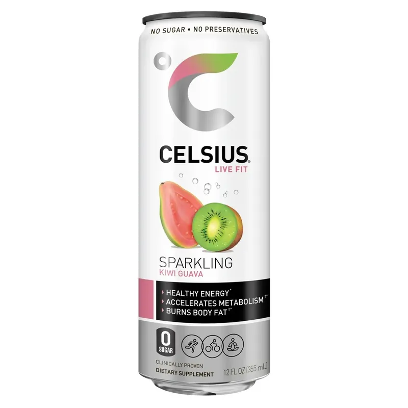 Live Fit Sparkling Kiwi Guava Energy Drink 12 Fl Oz Can