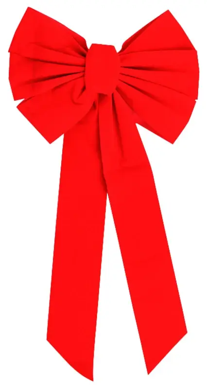 Red 6 Loop Christmas Bow 12 In.