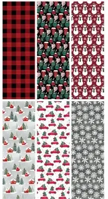Christmas Wrapping Paper, Contemporaty Designs, 35 Sq. Ft.
