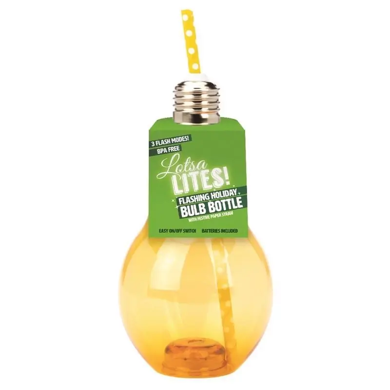Lotsa Lites 12 Oz Flashing Bulb Assorted Bpa Free Tumbler