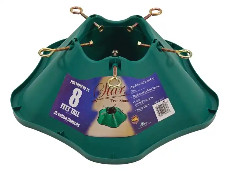 Christmas Tree Stand, Green Plastic, 8 Ft. Tree