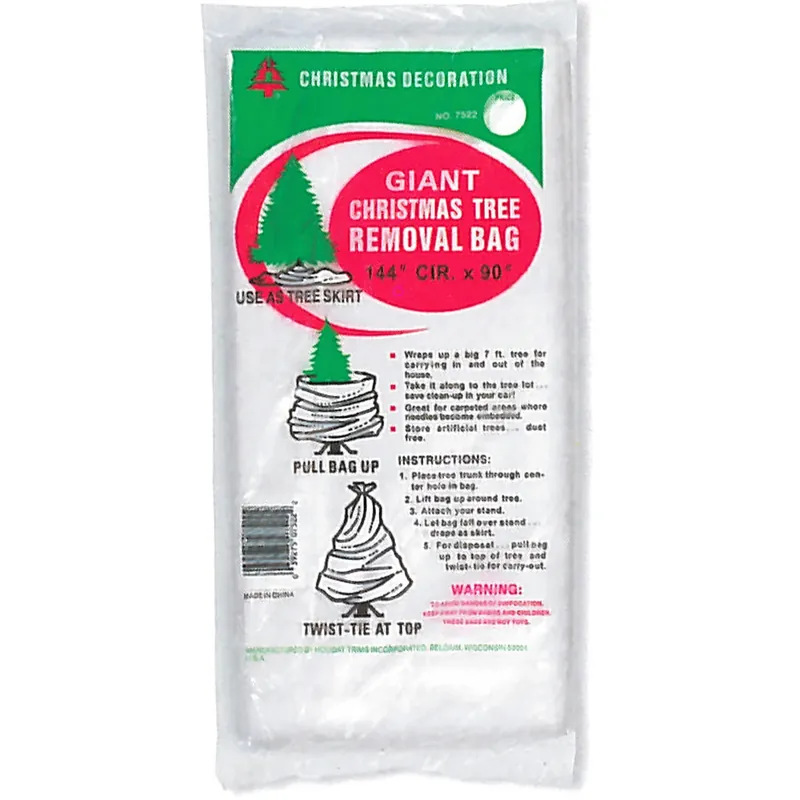 90 In. L X 144 In. Dia Christmas Tree Removal Bag Model 7522