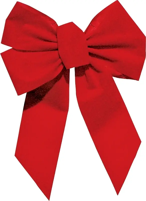 Red 5 Loop Christmas Bow 10 In.