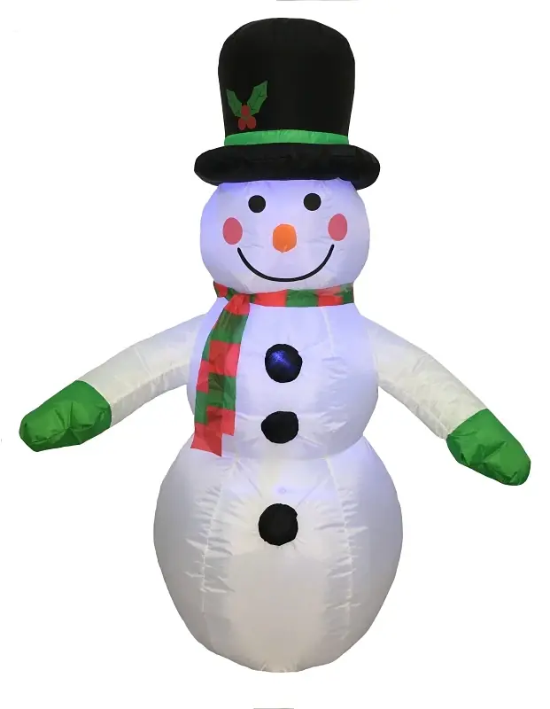 90333 Inflatable Snowman, 4 Ft Height, Led Bulb, Nylon Material