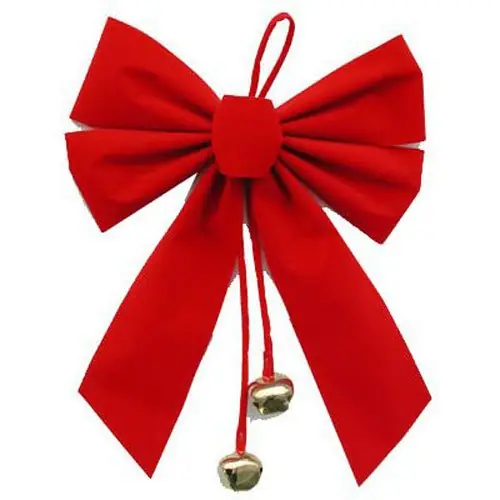 Christmas Ornament, Bell With Bow, 8 X 10-in.