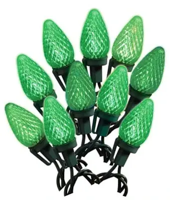 Noma Inliten 47661-88 Hw C9 Green Transparent Led Light Set 25 Count