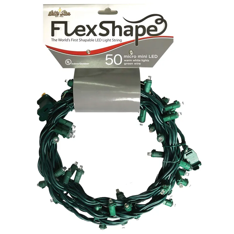 Flex-shape Led String 50-light Set, Mini, Warm White