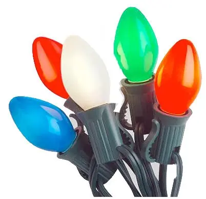 Christmas 25-light Set, C7 Multi-color Ceramic, 25-ct.