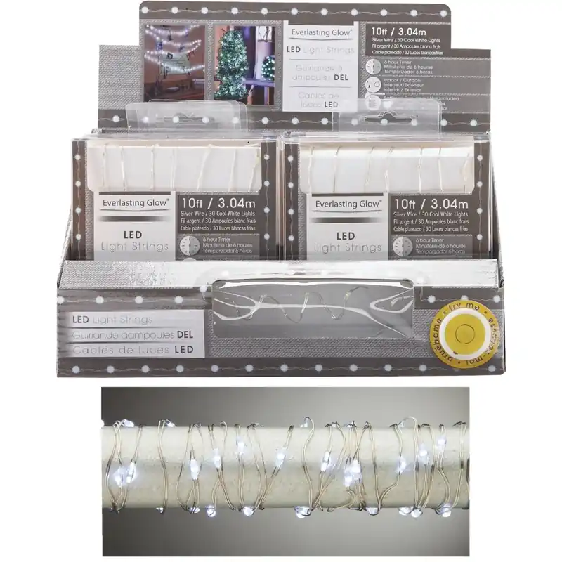 Gerson Decorative Cool White String Lights 10