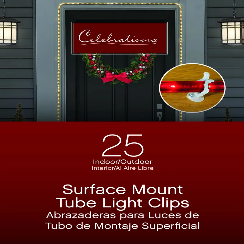 Outdoor Surface Mount Light Clip 25 Ct