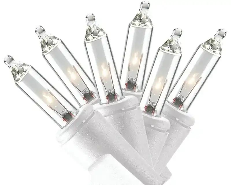 50-lamp Clear Incandescent Christmas Light Set, 11.54 Ft, 120 V, 20.4 W