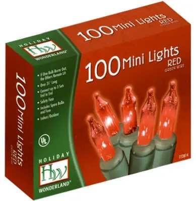 Noma Inliten 4003-88 Red Mini Light Set End Connector 100 Ct.