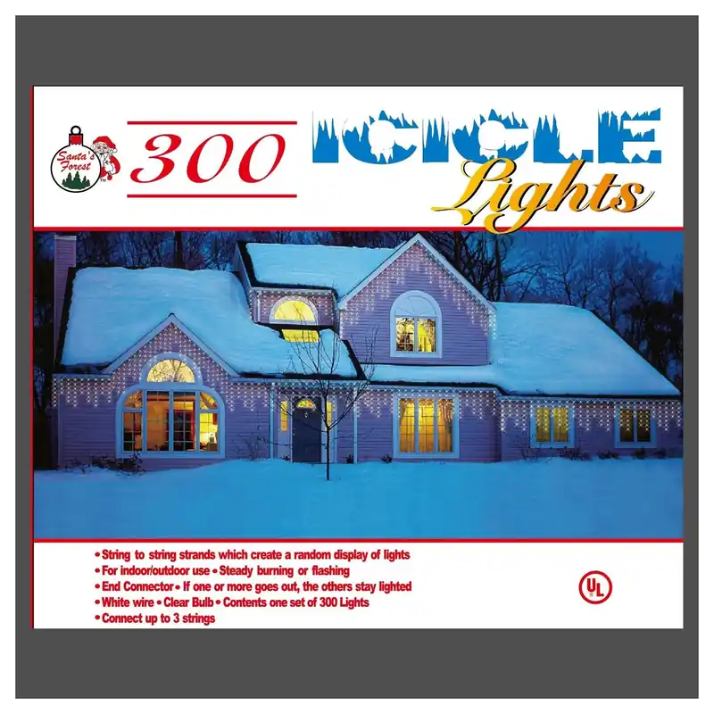 Santasforest 300 Bulb Icicle Christmas Lights For Holiday Decor